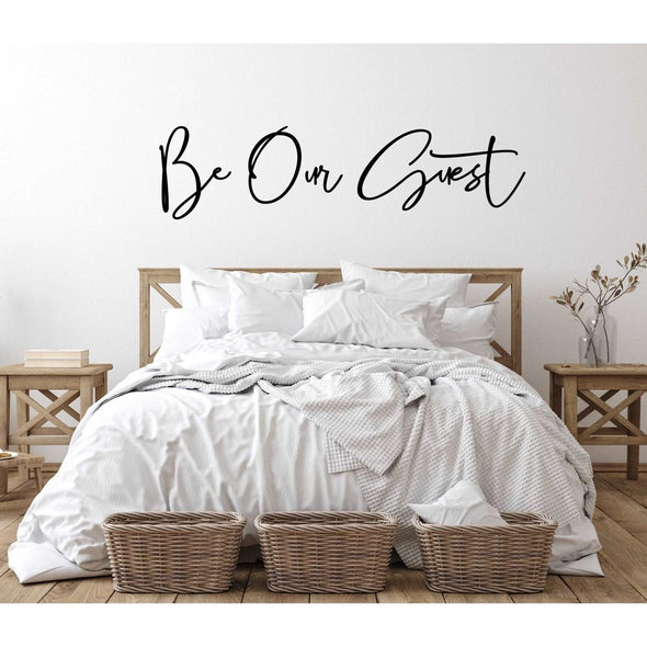 Be Our Guest Wood Cut Word