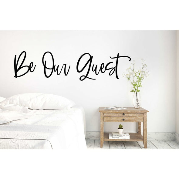 Be Our Guest Wood Cut Word