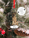 german shepherd custom christmas ornament