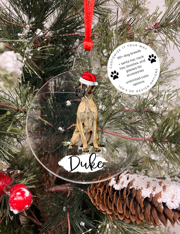 great dane custom christmas ornaments