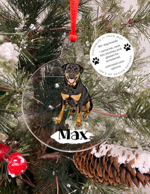 rottweiler custom christmas ornament