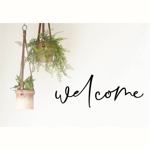 Welcome Wood Cut Word (cottage)